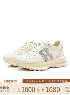 Roberta诺贝达女鞋2024春新款时尚logo增高厚底休闲鞋RC246001