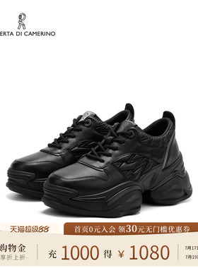 诺贝达新款休闲鞋秋冬新品百搭女鞋舒适系带厚底老爹鞋RCA255906