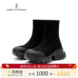 靴RA245402 百搭短靴中筒时装 诺贝达冬季 弹力靴气质显瘦女靴时尚
