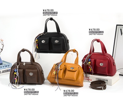 袋鼠专柜新款优雅百搭保龄球包单肩斜挎波士顿包女时尚潮流手提包
