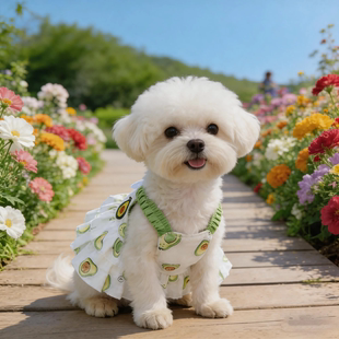 宠物狗狗衣服夏薄款可爱透气泰迪比熊猫咪公主风蛋糕吊带棉质裙子