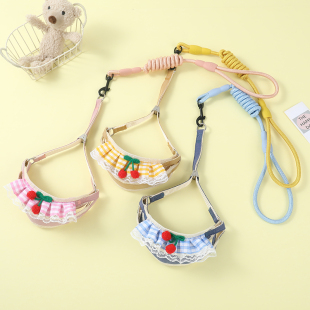 泰迪狗狗牵引绳遛狗链子小型犬宠物胸背带博美比熊小狗户外可调节