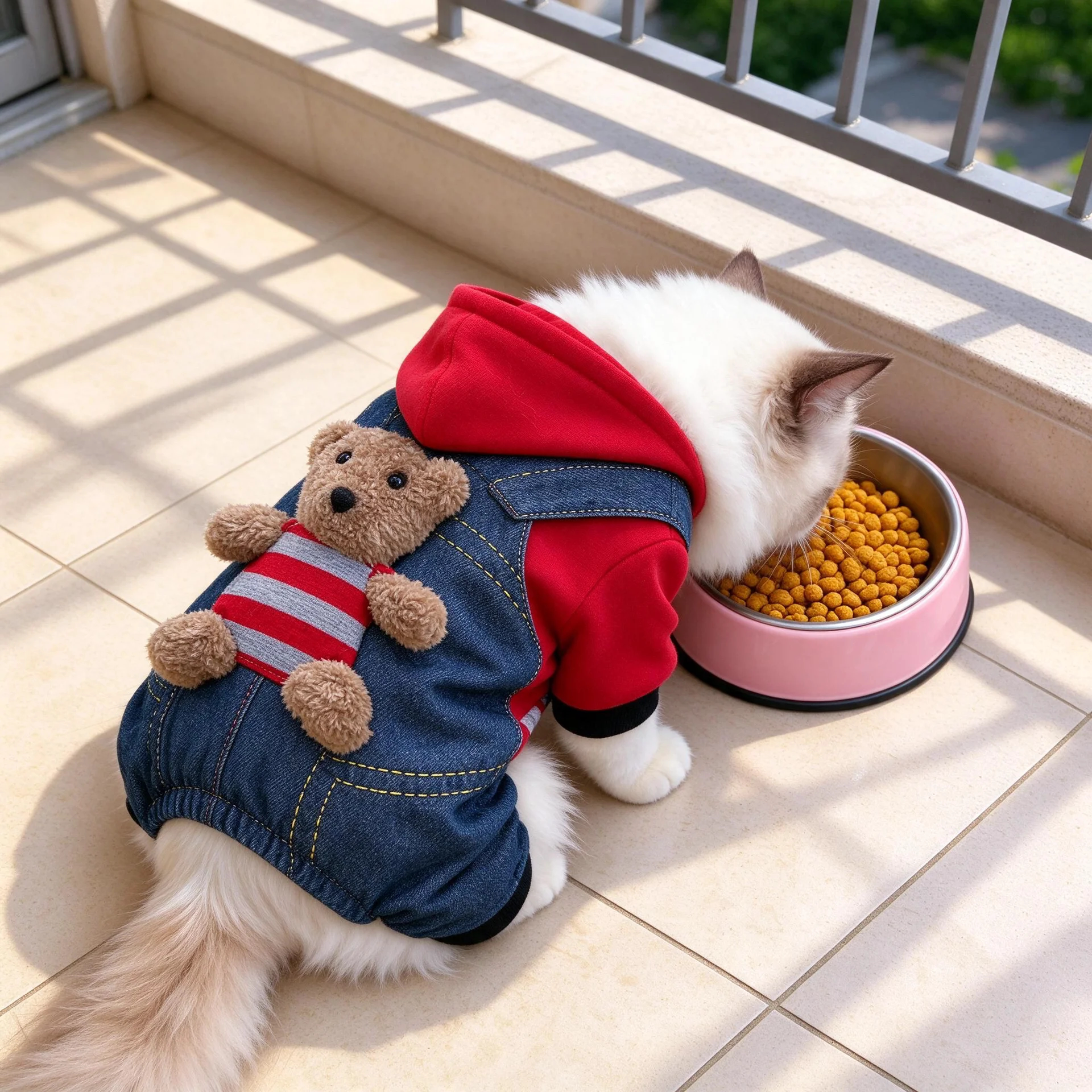 猫咪衣服冬季防寒四脚衣蓝猫英短金渐层布偶宠物狗狗秋冬保暖服饰