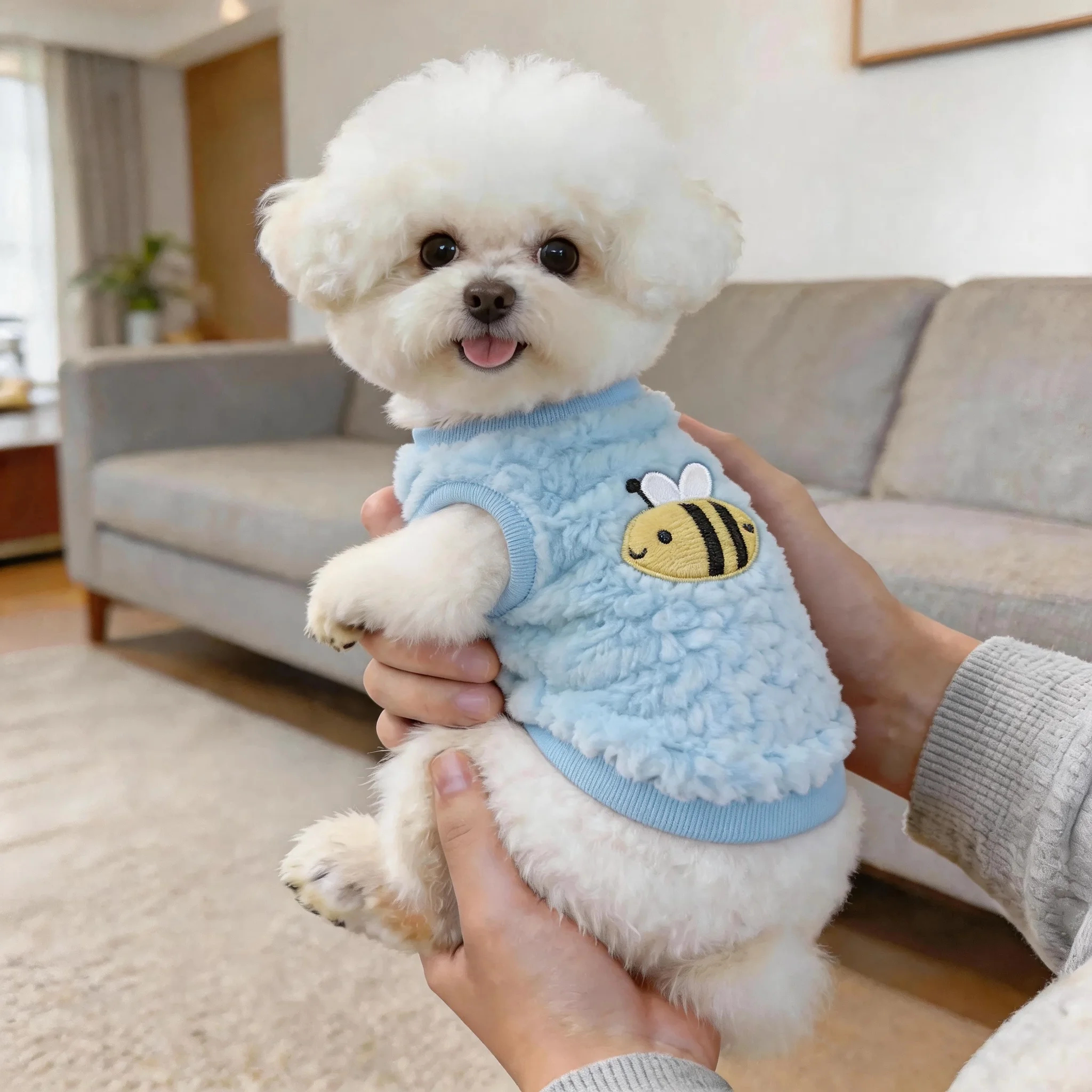 奶狗衣服可爱秋冬保暖小狗狗泰迪比熊博美奶猫加厚茶杯犬超小背心