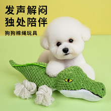 狗狗玩具发声毛绒鳄鱼柴犬比熊柯基小狗幼犬磨牙耐咬自嗨解闷神器