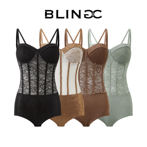 BLINGC拉丁舞26夏季新款重工蕾丝吊带上衣连体衣带胸垫练功服111