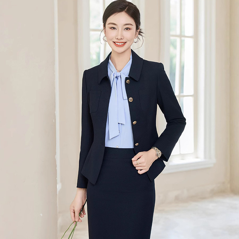 女款长袖小西服两件套职业西装