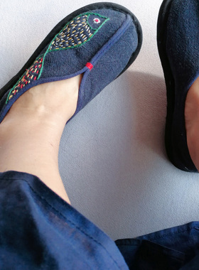 妙善音原创千层底手工布鞋禅意绣花中国风女款棉麻舒适鞋子平跟鞋