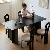 实木餐桌家用休闲桌椅组合小户型创意书桌长方形饭桌客厅吃饭桌子