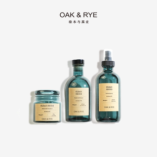 澄净海岸套组无火香薰淡香蜡烛情侣喷雾 OAK&RYE橡木与黑麦