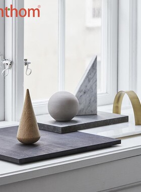 Kristina Dam Desk Sculptures组合套图几何造型黄铜陶土摆件