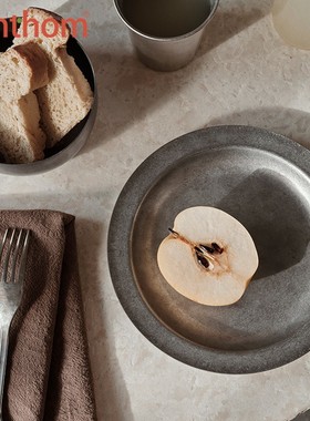 zenthom/Ferm Living Tumbled不锈钢餐具碗盘杯子露营风户外果盘