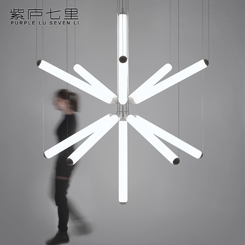 意式轻奢创意异型玻璃客厅吊灯