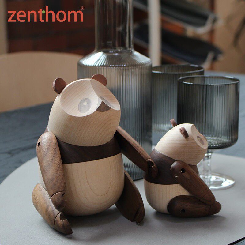 zenthom/ARCHITECTMADE PANDA 手工木质熊猫装饰摆件儿童玩具