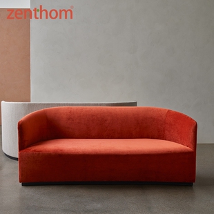 zenthom/AUDO Tearoom茶室天鹅绒虎纹单人多人沙发