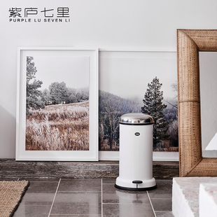 意式轻奢设计书房办公室 Pedal bin 脚踏式垃圾桶厨房浴室