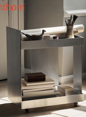 zenthom/Ferm LIVING Lager不锈钢移动餐推车边几