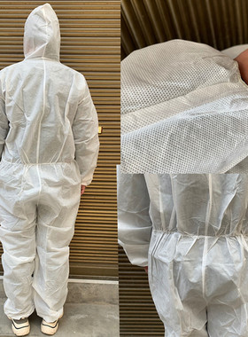 一次性无纺布防护服SMS透气养殖畜牧业散热耐磨连体养猪装修喷药