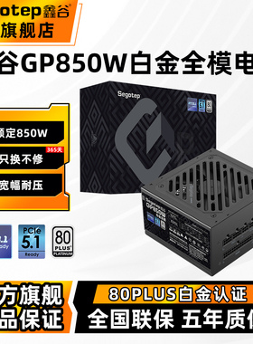 鑫谷GP850W白金全模组电脑电源额定850W台式机主机电源支持5080