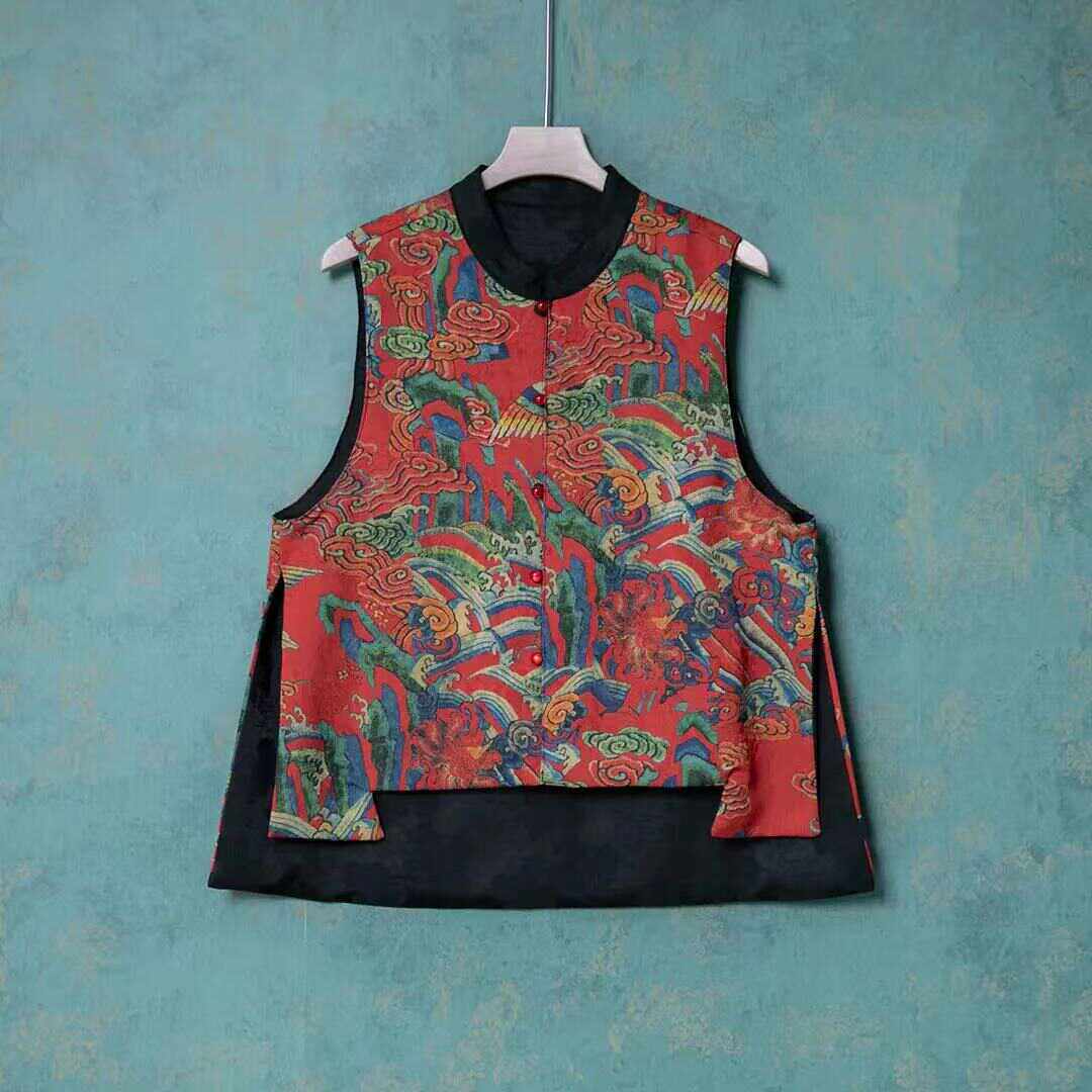 新款中式复古国风民族风双面穿刺绣马甲气质妈妈坎肩外套唐装马夹,女装/女士精品,马夹,淘宝优惠券,粉丝福利购,淘宝优惠卷