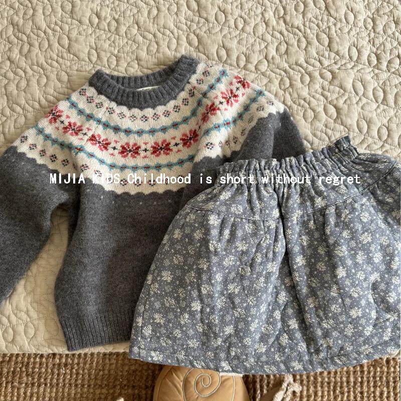 冬季新款女童毛衣儿童套头针织衫宝宝保暖上衣小女孩提花圆领童装,童装/婴儿装/亲子装,毛衣/针织衫,淘宝优惠券,粉丝福利购,淘宝优惠卷