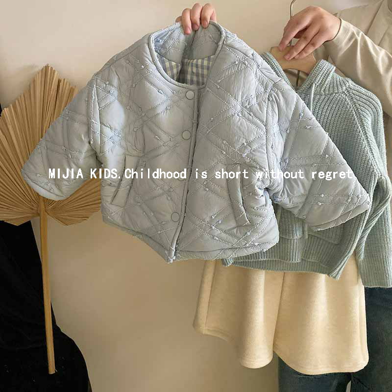 韩版女童棉服秋冬季儿童两面穿
