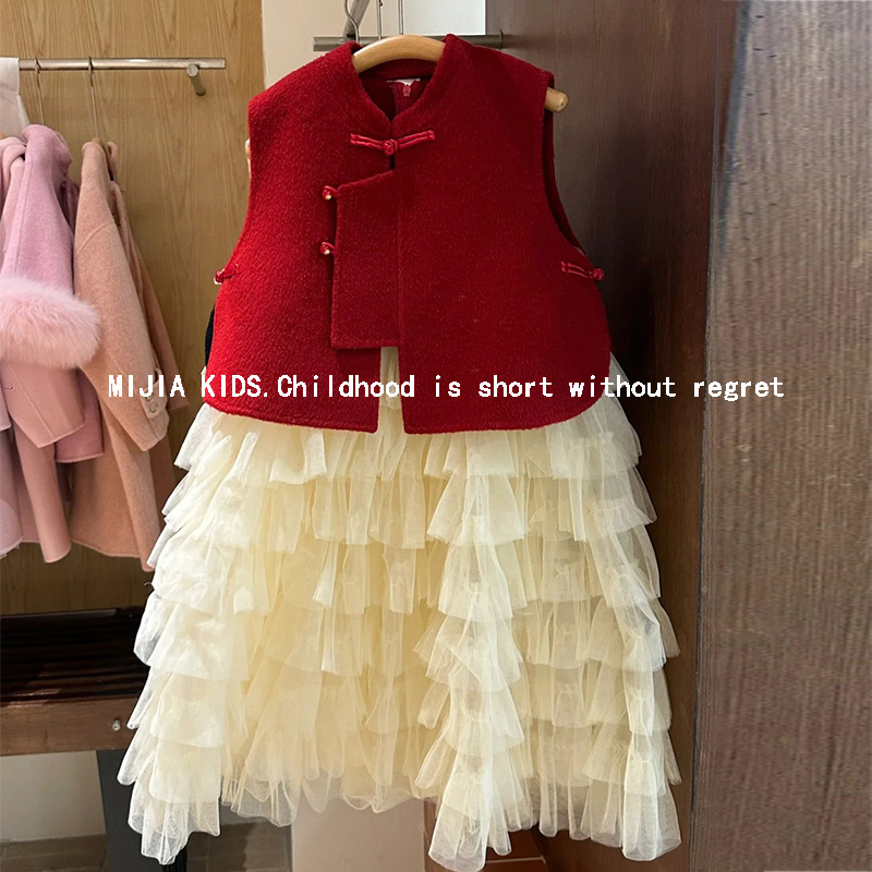 女童秋冬季连衣裙24新款小女孩