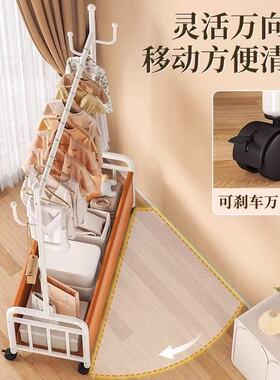 衣架卧室落地家用挂衣架室内可移动晾衣架衣服收纳架子简易衣帽架