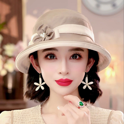 布塔女款2025新春款冒子防紫外线帽子帽渔夫帽女式太阳帽女士夏款