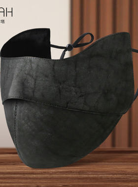 布塔香云纱口罩女夏遮脸防紫外线真丝面罩时尚防晒面纱桑蚕丝透气