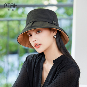 布塔香云纱帽子女士夏天重磅桑蚕丝妈妈款气质防晒太阳帽子遮阳帽