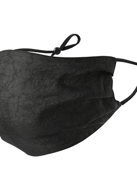 布塔香云纱防晒面罩100%桑蚕丝双层真丝口罩防尘透气遮脸脸罩