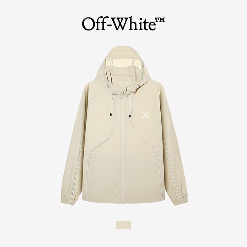 Off-White 防晒衣男女情侣速干冰丝反光条连帽皮肤衣WA01FS0160