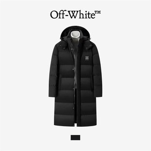 Off-White 中长款经典黑金箭头加绒加厚保暖棉服外套WA01WM0079