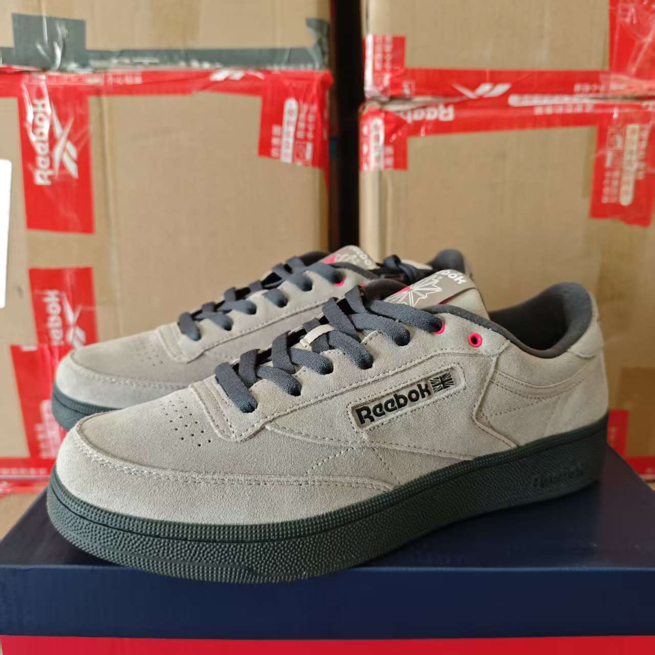 REEBOK锐步男子CLUB C 85 W+低帮复古休闲板鞋24FRC901U0GK1
