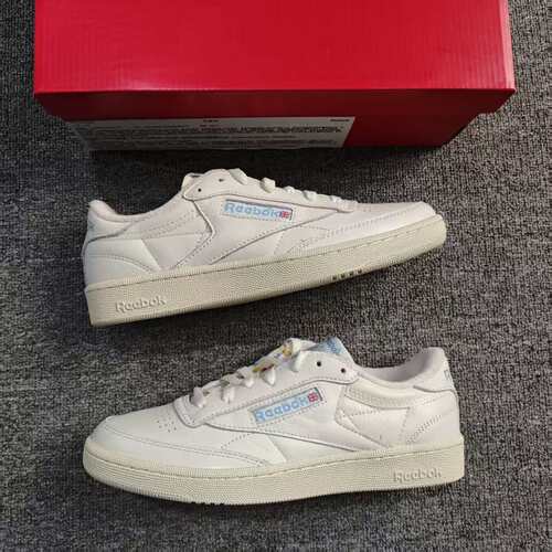 REEBOK锐步CLUB C 85 VINTAGE EVA中底头层牛皮复古板鞋100007794