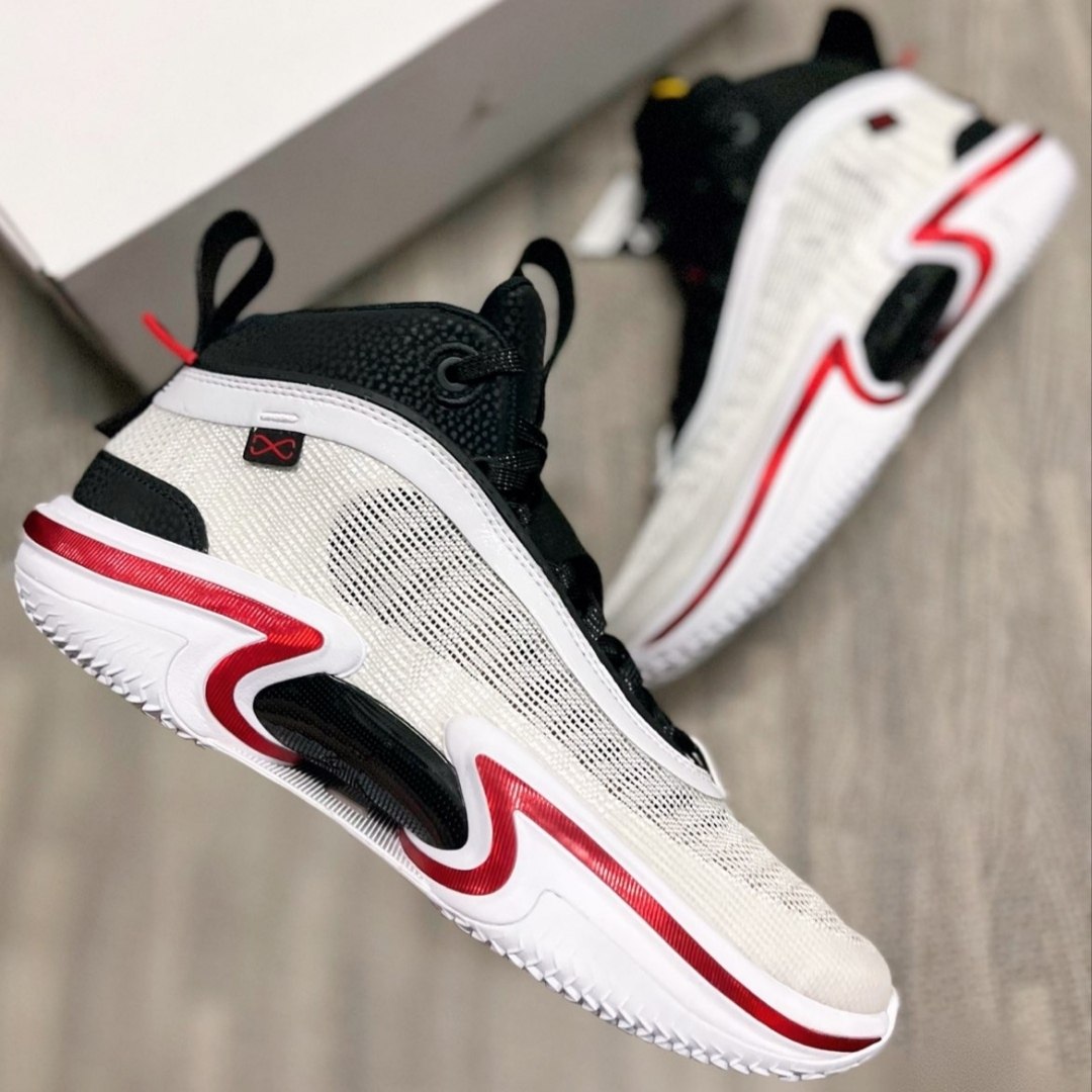 Air Jordan 36 AJ36 白红 减震防滑 高帮实战篮球鞋 DA9053-100