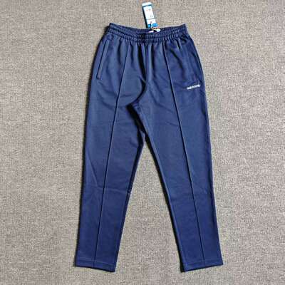 Adidas/三叶草男子直筒休闲刺绣拉链运动休闲舒适针织长裤IW3232
