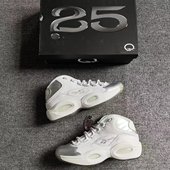 复古实战篮球鞋 Reebok艾弗森QUESTION MID25周年液态银经典 GX8563