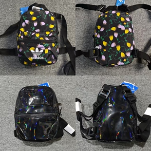 Adidas/阿迪达斯三叶草迷你黑镭射运动双肩背包GD1659 FL9682