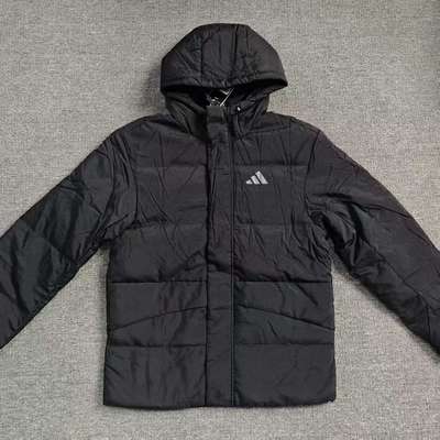 ADIDAS阿迪达斯男女经典短款防水面料连帽羽绒服KQ5519