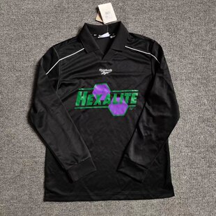 Reebok锐步男子蜂巢缓震印花翻领长袖速干T恤FP8831 FP8830