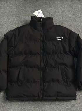 REEBOK锐步男女经典运动宽松拉链保暖立领棉服 25SRM107UGH0