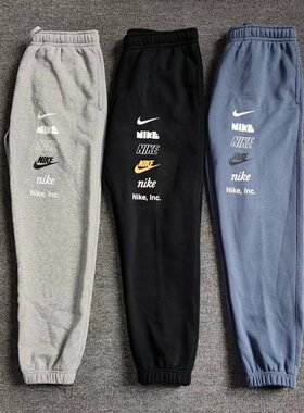 Nike/耐克男款加绒保暖针织运动休闲收口长裤 DX0796-010-063-491