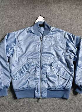 Jordan男子纯色logo刺绣休闲宽松飞行员棒球领夹克外套FN6544-436