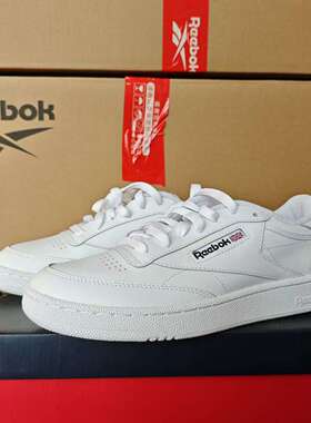 REEBOK锐步男子CLUB C 85二层牛皮经典休闲板鞋 GZ1605