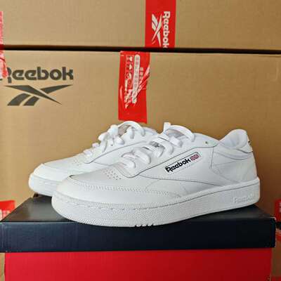 REEBOK锐步男子CLUB C 85二层牛皮经典休闲板鞋 GZ1605