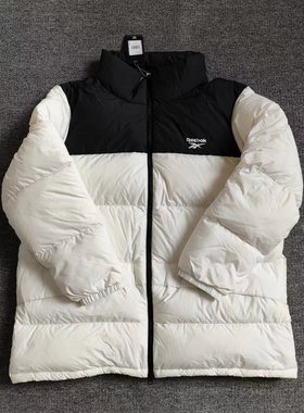 正品 Reebok 锐步 男子立领户外运动休闲保暖羽绒服夹克 HF2770