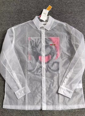 REEBOK锐步男子PYER MOSS联名走秀款半透明长袖衬衫T恤 GE4160