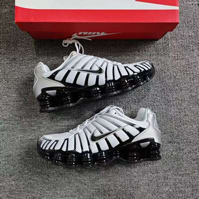 NIKE耐克SHOX TL男女款夏季网面气柱缓震复古休闲跑鞋HQ4049-001